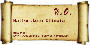 Wallerstein Olimpia névjegykártya