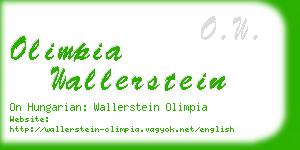 olimpia wallerstein business card